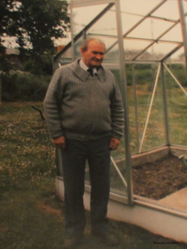 My Grandfather outside his greenhouse
